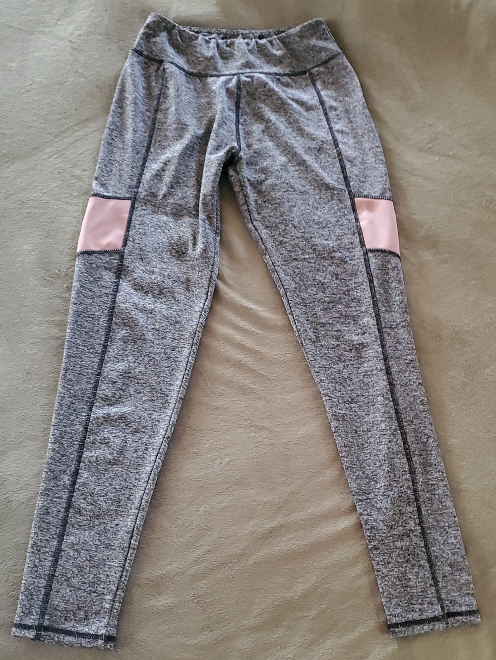 ALWAYS Gray Marled Leggings with Side Panels
